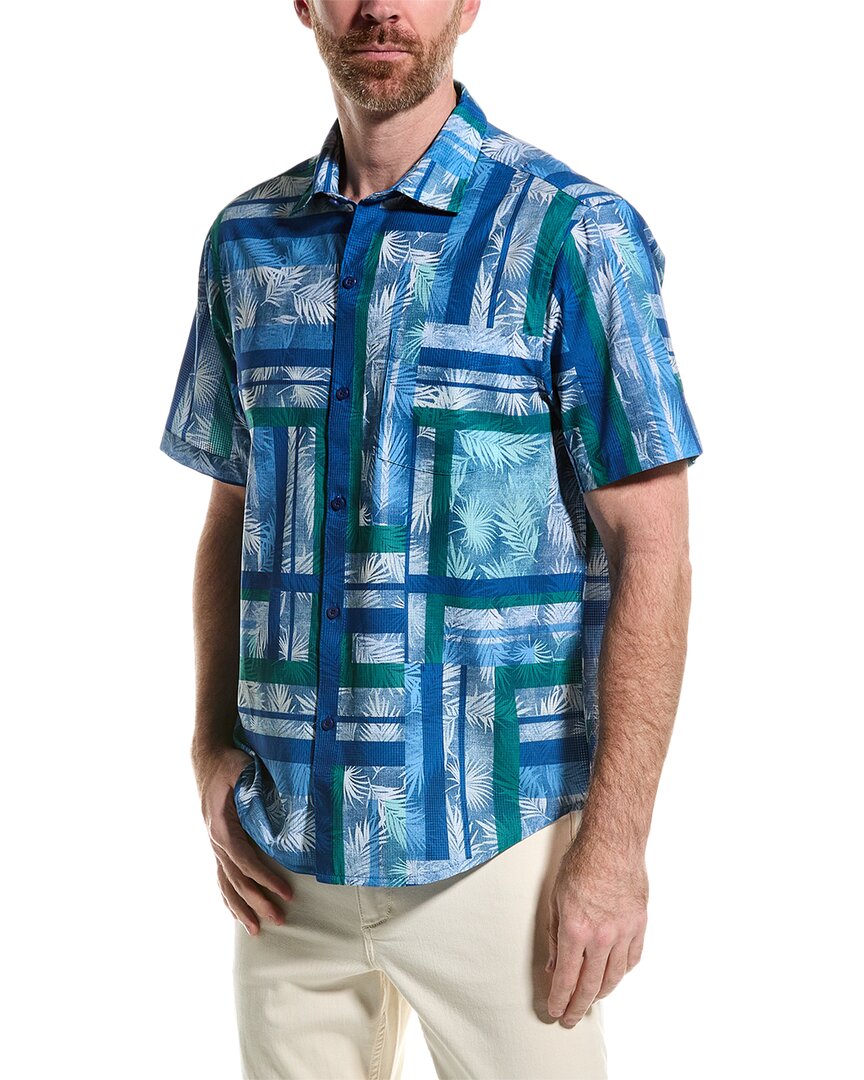 Tommy Bahama Bahama Coast Prism Fronds Shirt In Blue