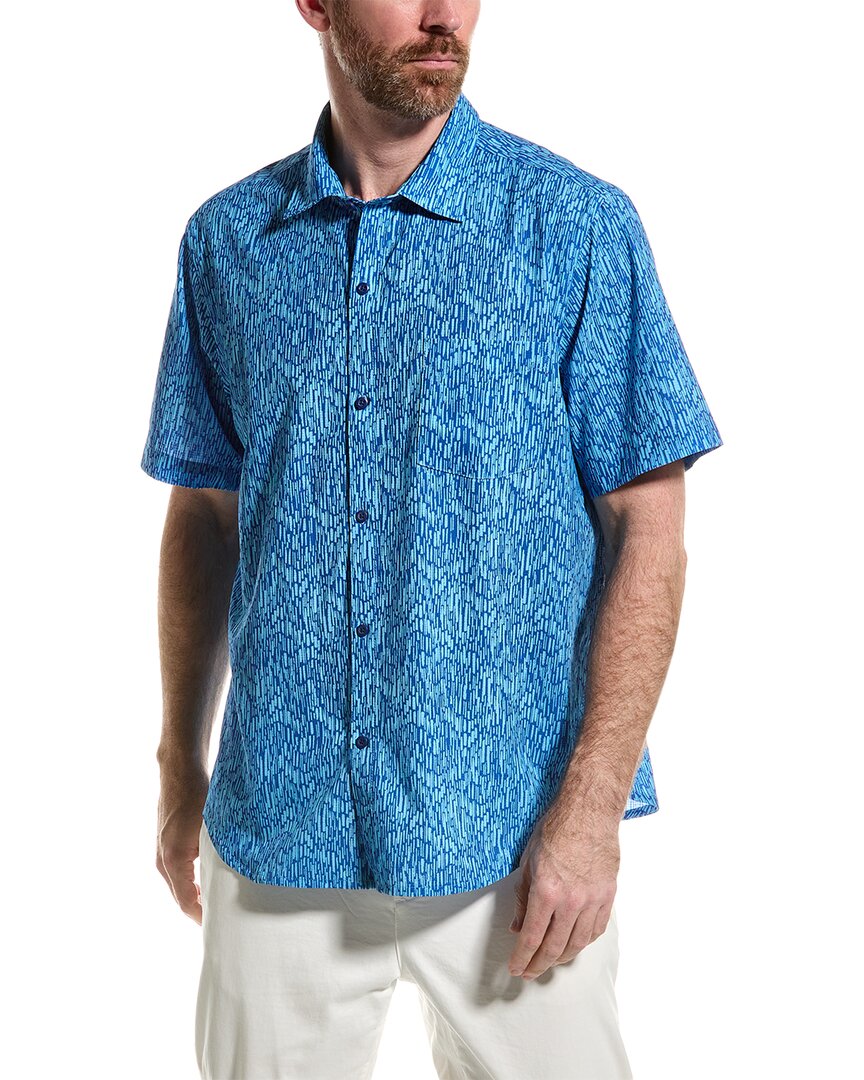 Tommy Bahama Coast Tiki Geo Shirt In Blue