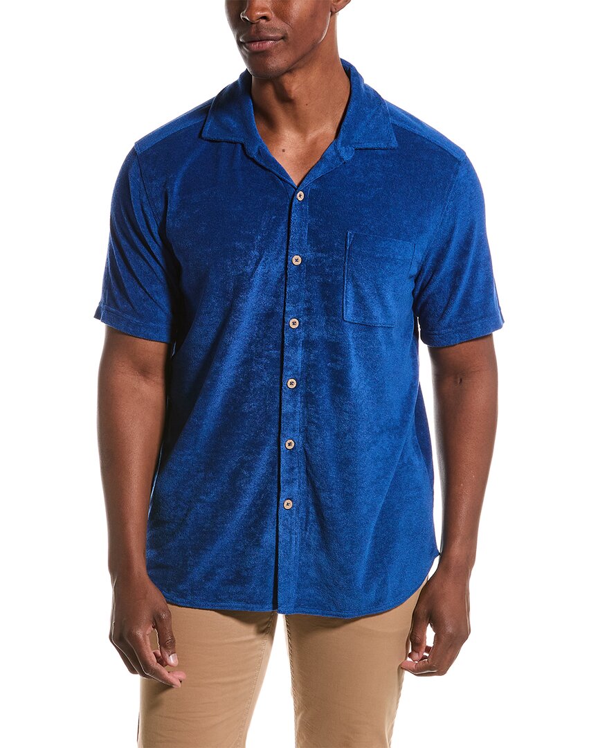 Tommy Bahama Poolside Camp Shirt In Blue