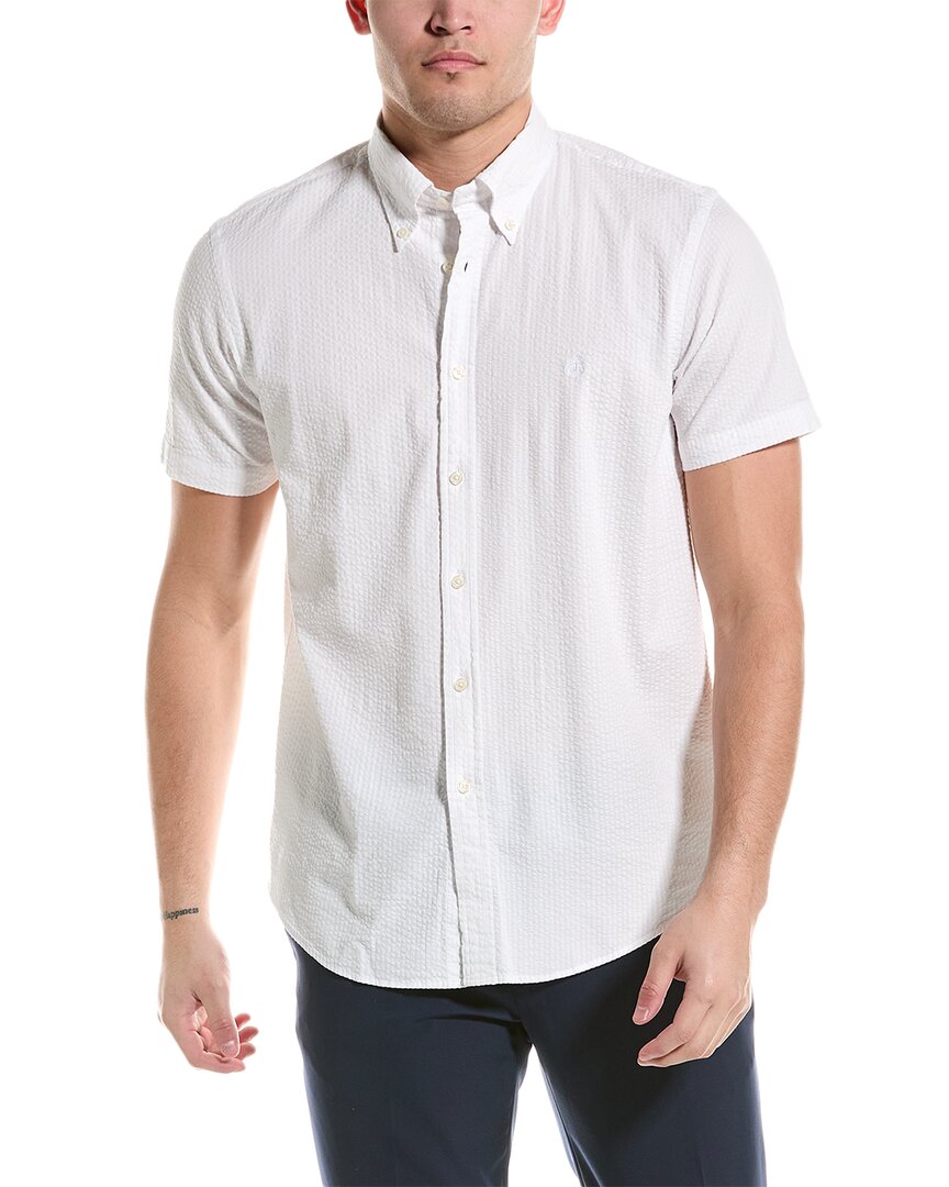 Shop Brooks Brothers Seersucker Regular Fit Woven Shirt In White