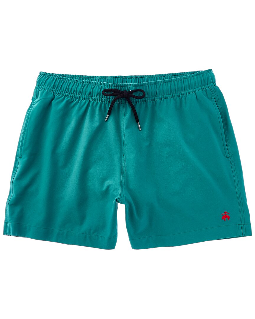 Shop Brooks Brothers Solid Swim Trunk In Green