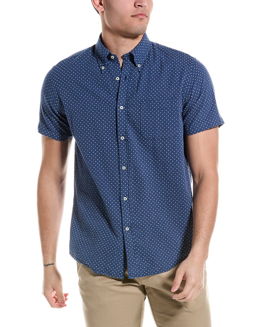 Shop Brooks Brothers Seersucker Regular Polo Shirt In Blue