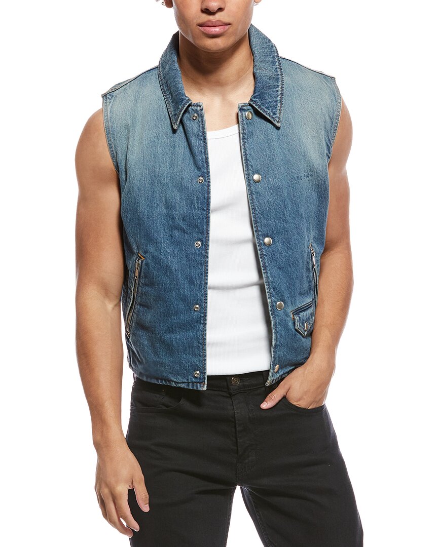 Givenchy Denim Vest In Blue