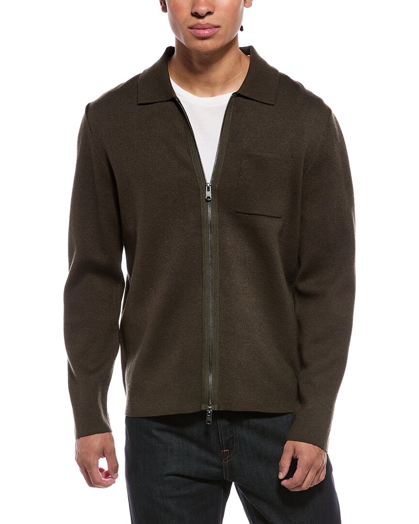 Jason Wu Full Zip Sweater In Green