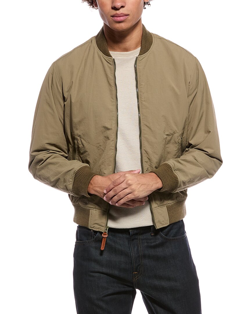 Faherty Military Bomber Jacket In Brown