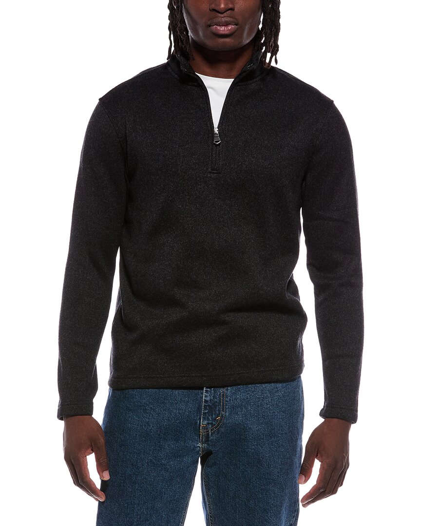 Robert Graham Kenwood 1/4-zip Mock Neck Sweater In Black