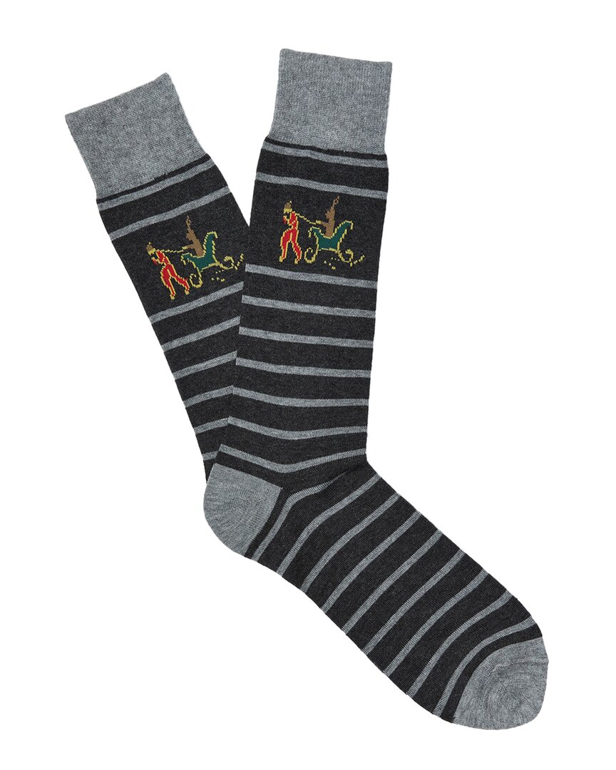 J.mclaughlin Santa Sleigh Stripe Socks