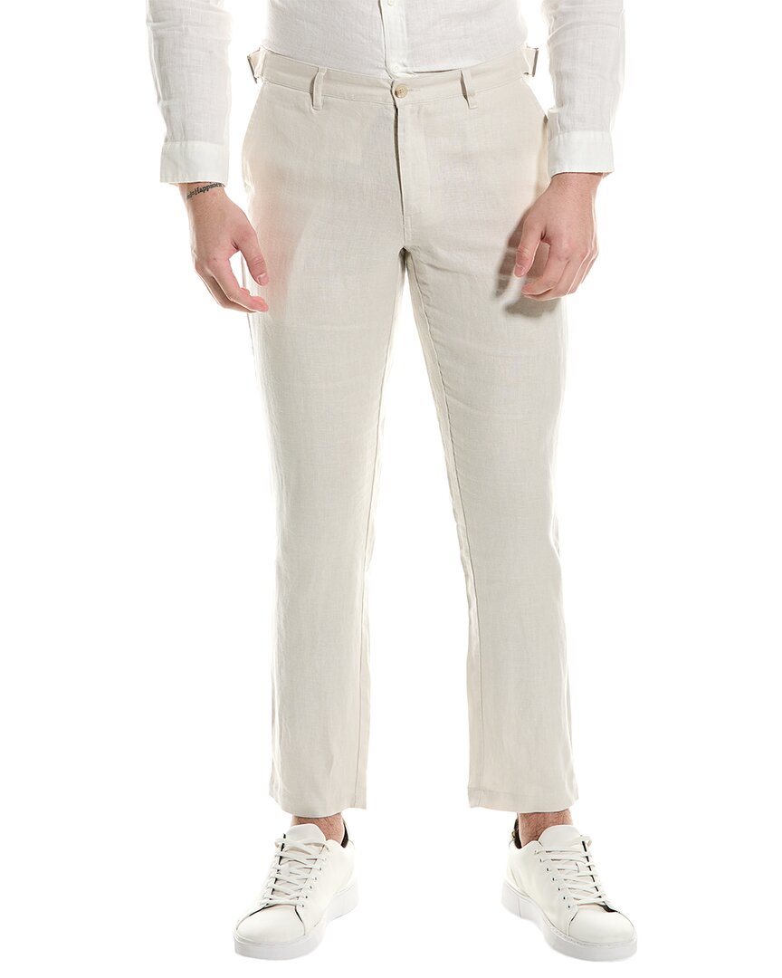 Shop Onia Linen-blend Trouser In Beige