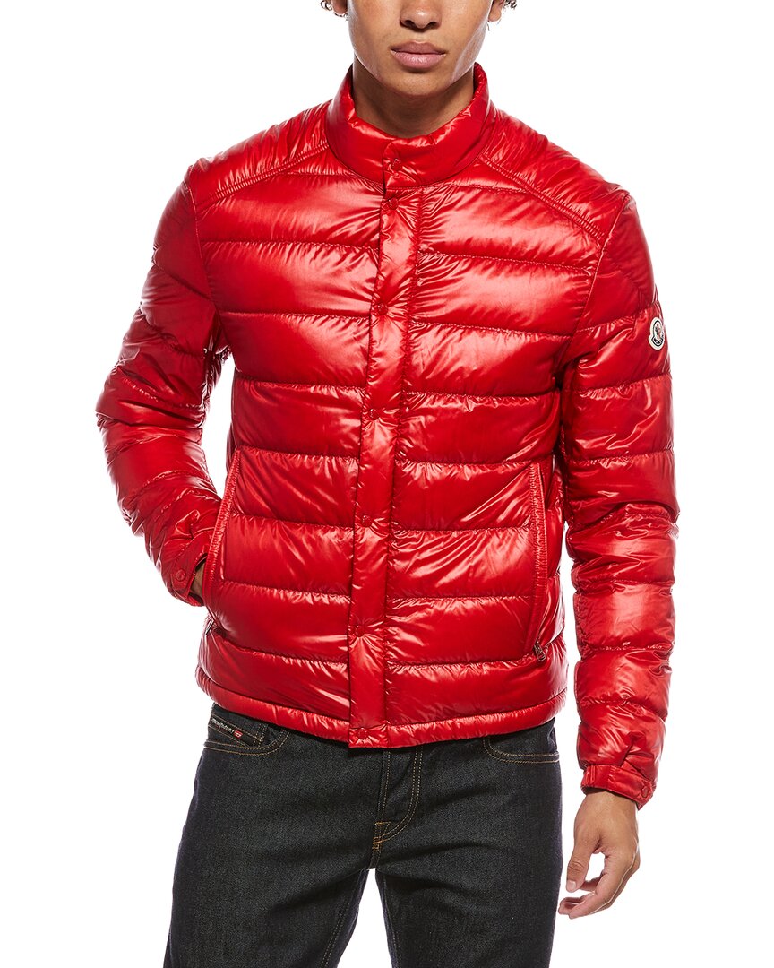 Moncler Down Puffer Jacket In Red