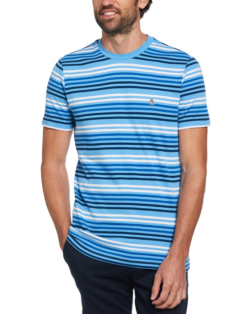 Shop Original Penguin Interlock Engineered Striped T-shirt