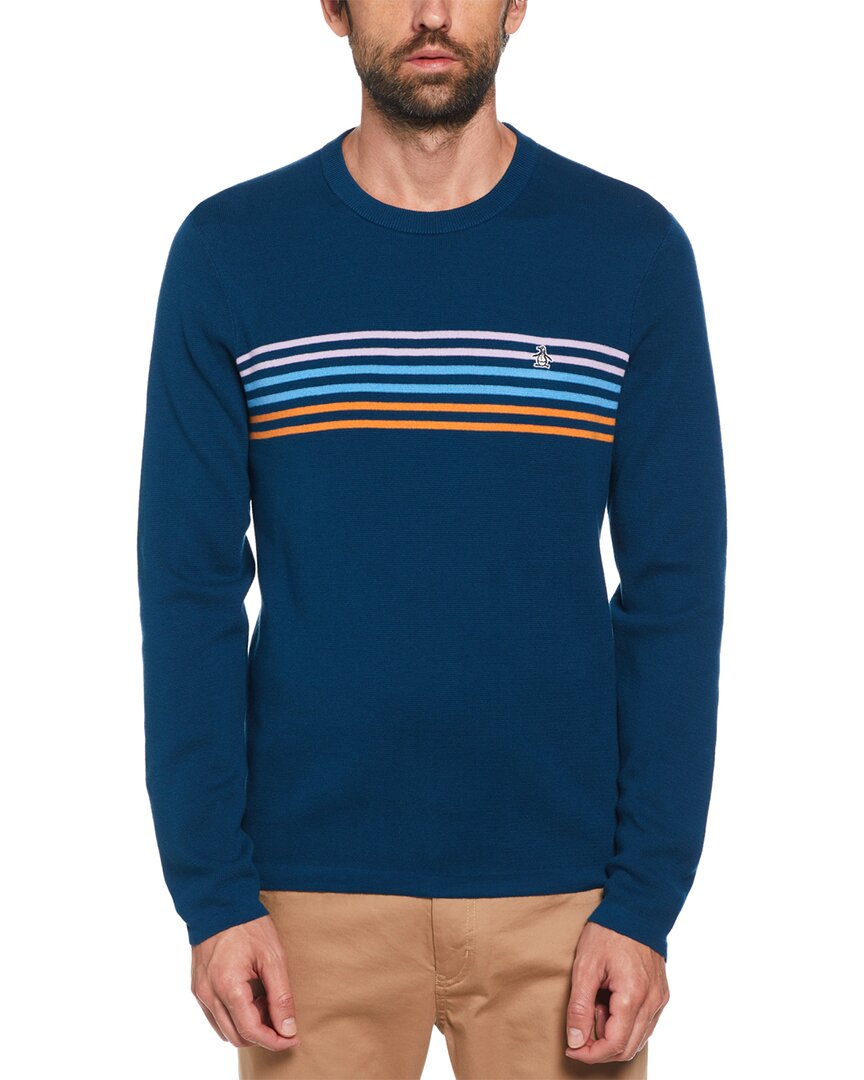 Shop Original Penguin Chest Stripe Sweater