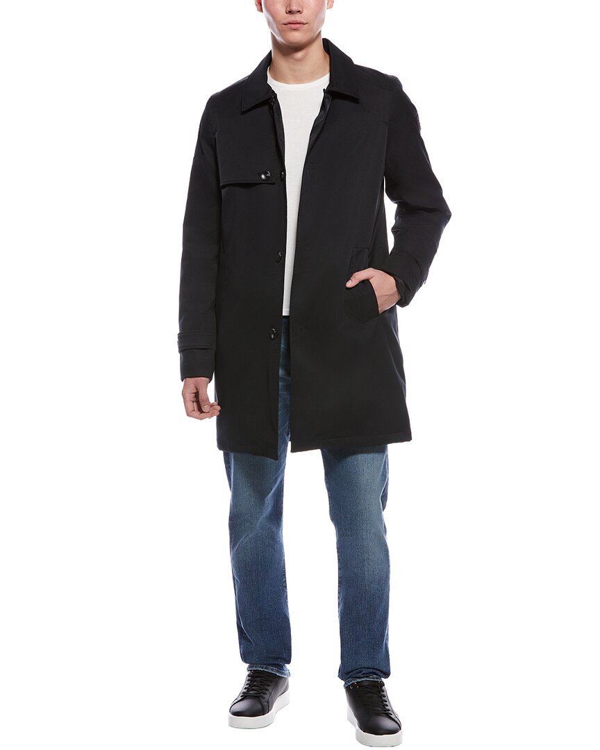 Hunter Austin Twill Trench Coat In Black