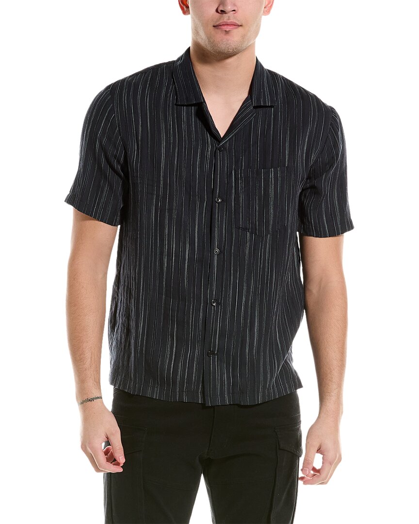 The Kooples Jacquard Stripe Shirt In Black