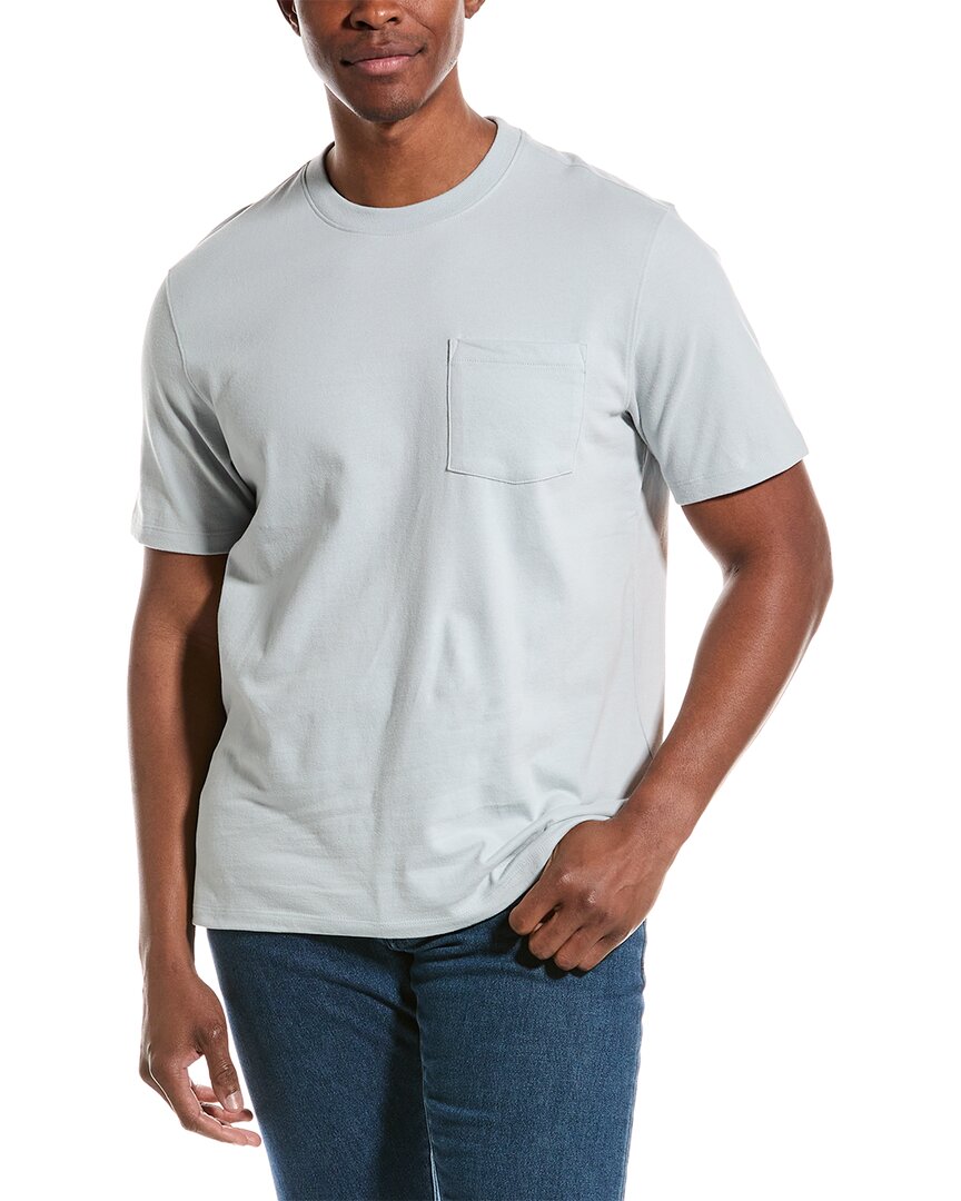 Shop Vince Sueded Jersey Pocket T-shirt In White