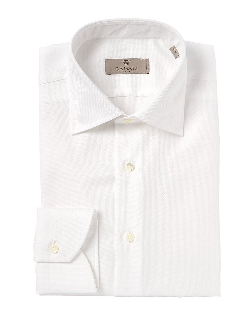 Canali Modern Fit Dress Shirt In White