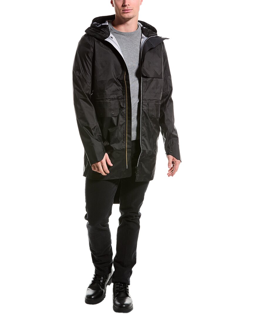 Shop Canada Goose Long Jacket In Black