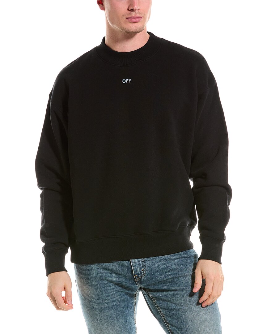 Pre-owned Off-white ™ Crewneck Sweatshirt Men's In Black