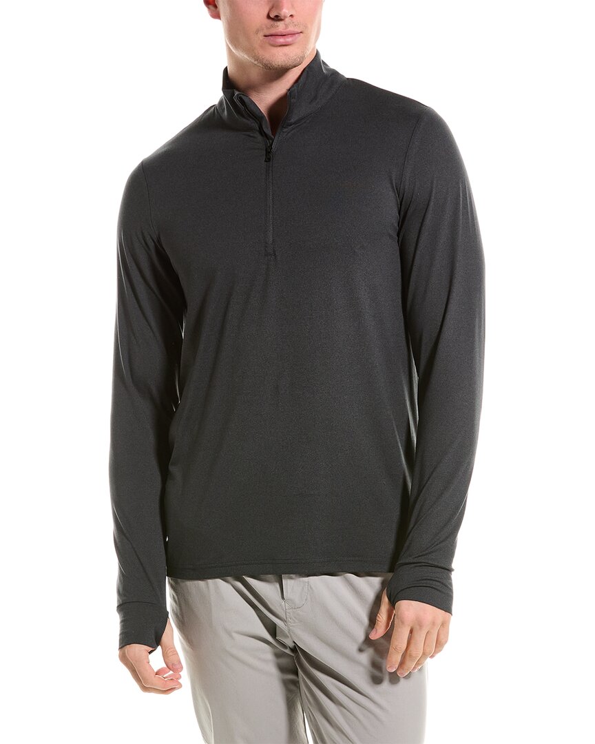 Onia Everyday Half Zip Sweater In Black