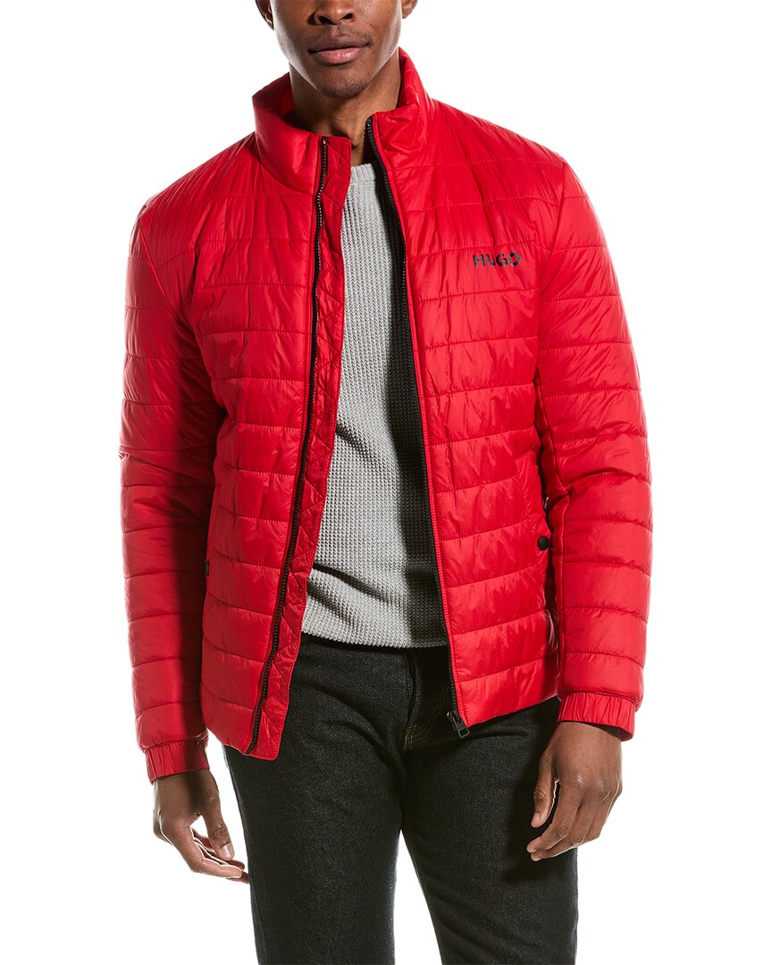 Hugo Boss Quilted Jacket In Red