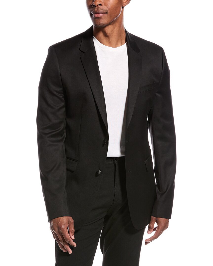 Shop Hugo Boss Wool Suit Jacket In Black