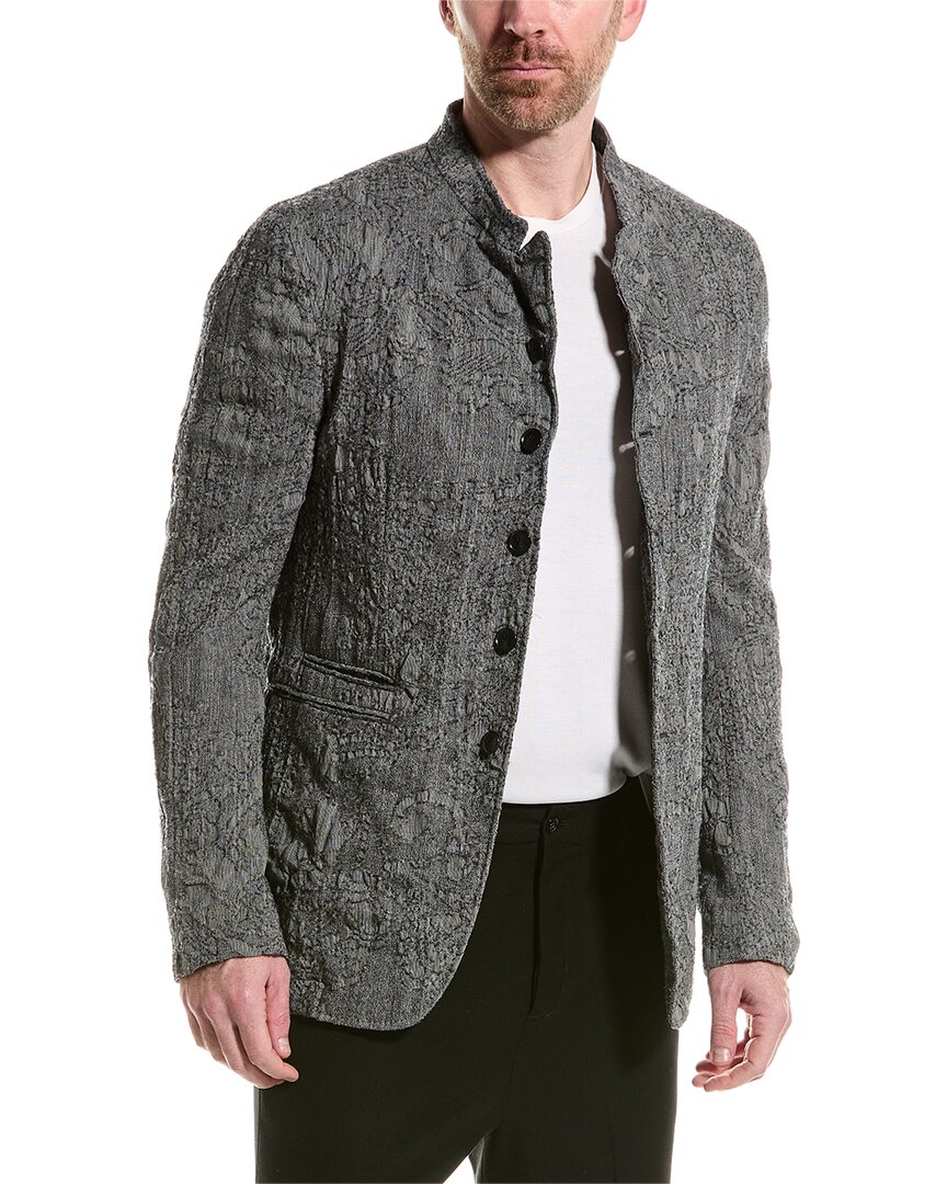 John Varvatos Slim Fit Wool Jacket In Grey