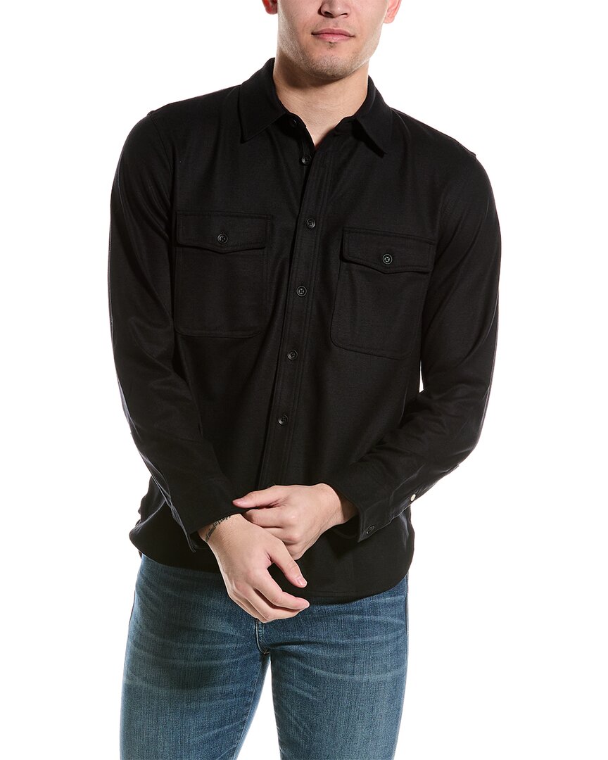Shop Rag & Bone Jack Wool-blend Shirt In Black