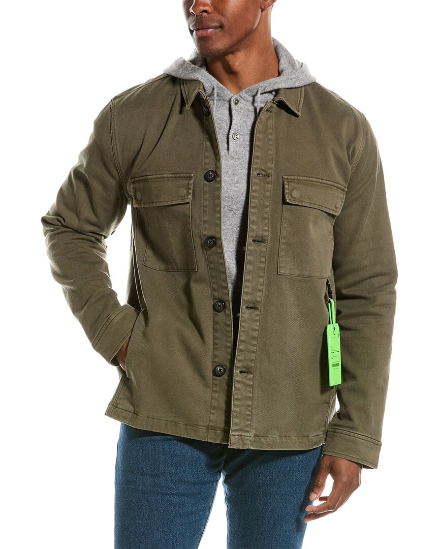 Shop Psycho Bunny Chester Twill Chore Jacket In Green