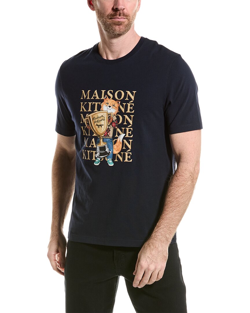 Shop Maison Kitsuné T-shirt In Blue