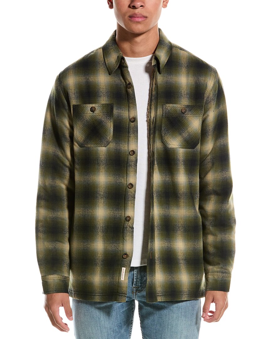 Weatherproof Vintage Flannel Shirt Jacket In Green