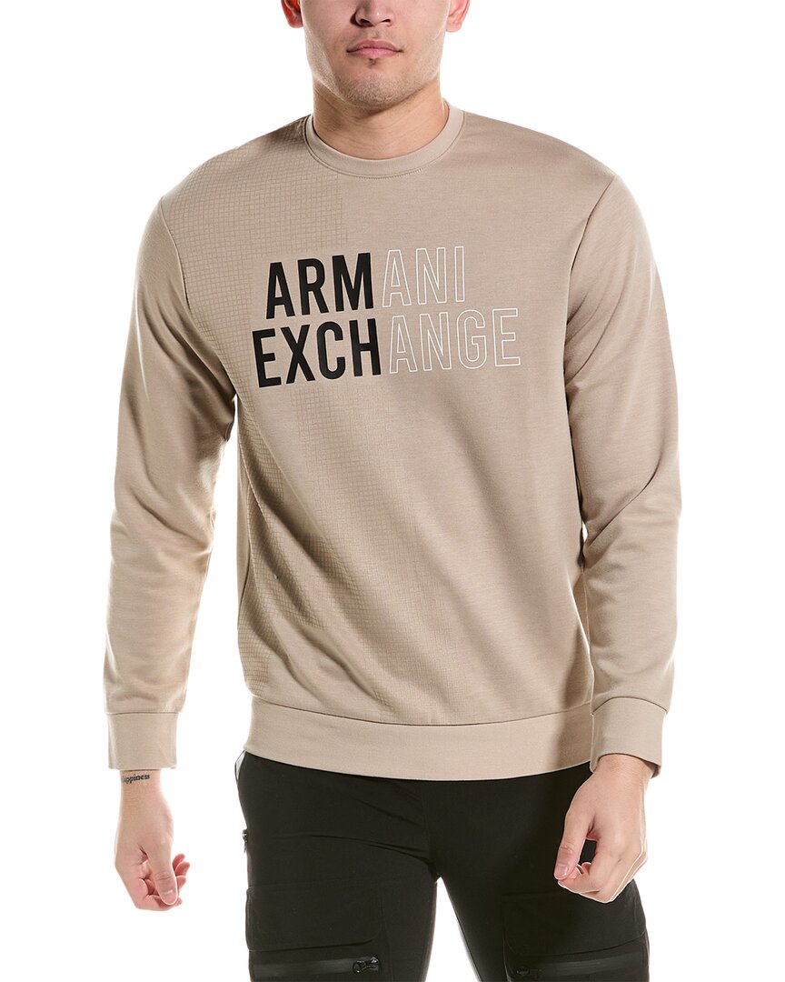 Shop Armani Exchange Sweatshirt In Beige