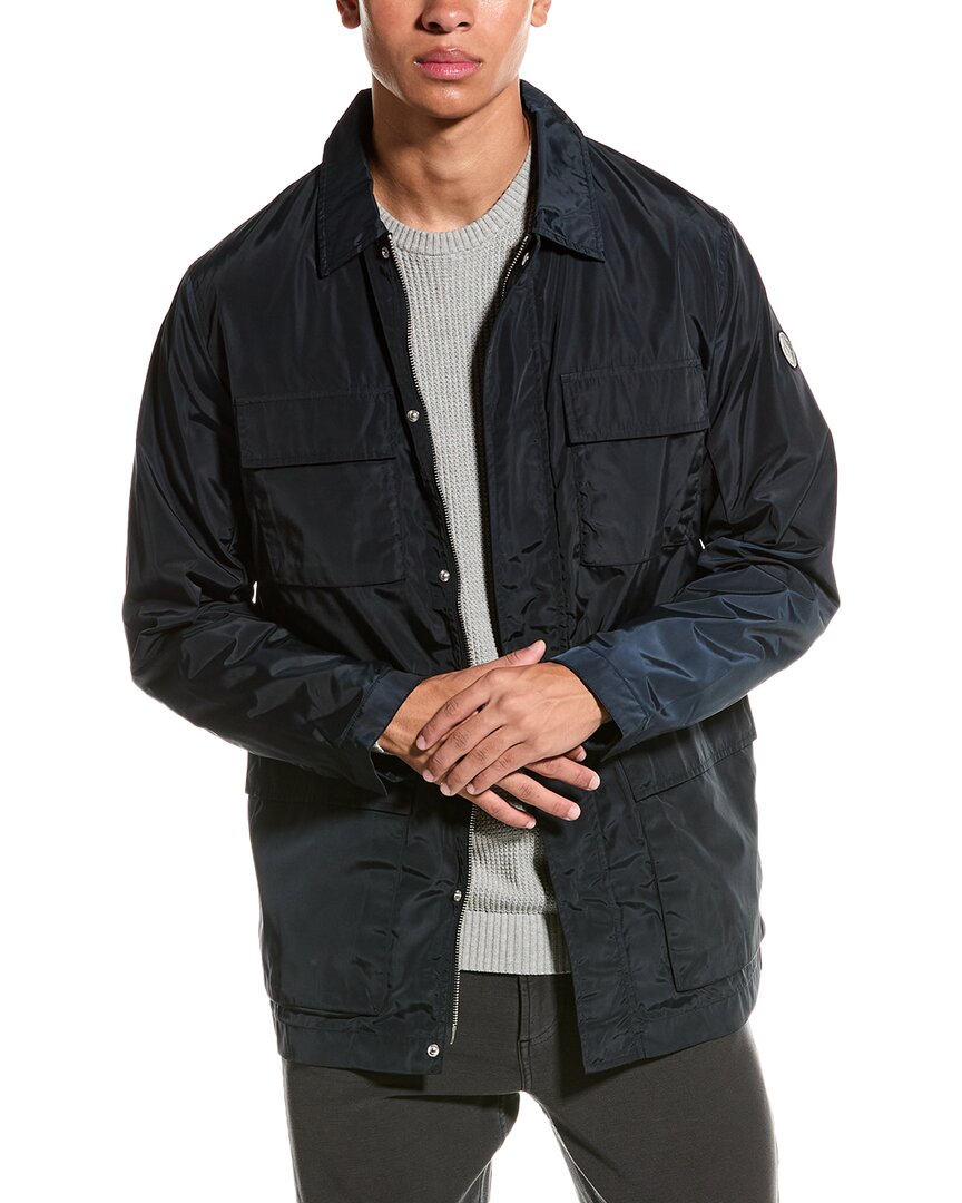 Shop Armani Exchange Rain Jacket In Blue