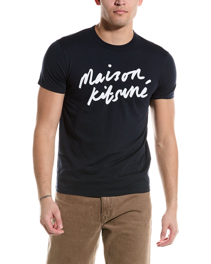 Shop Maison Kitsuné Maison Kitsune Classic T-shirt In Blue