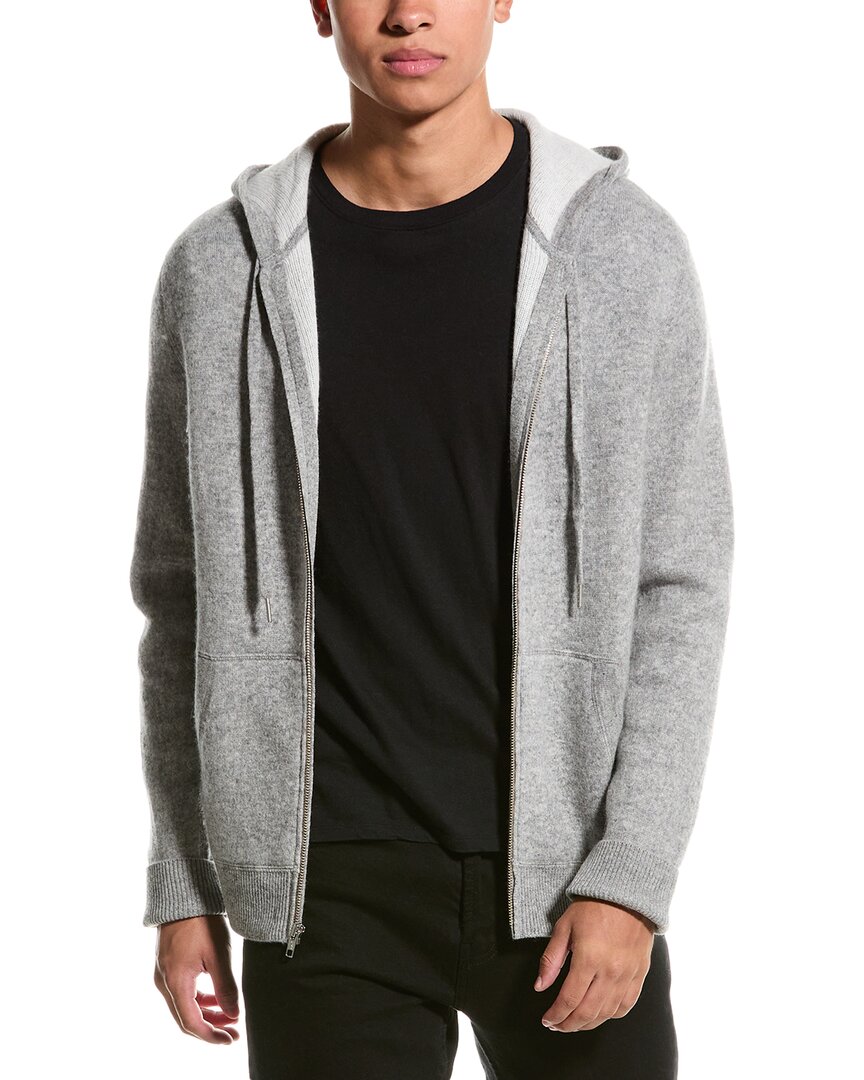 Magaschoni Zip Cashmere Hoodie In Grey