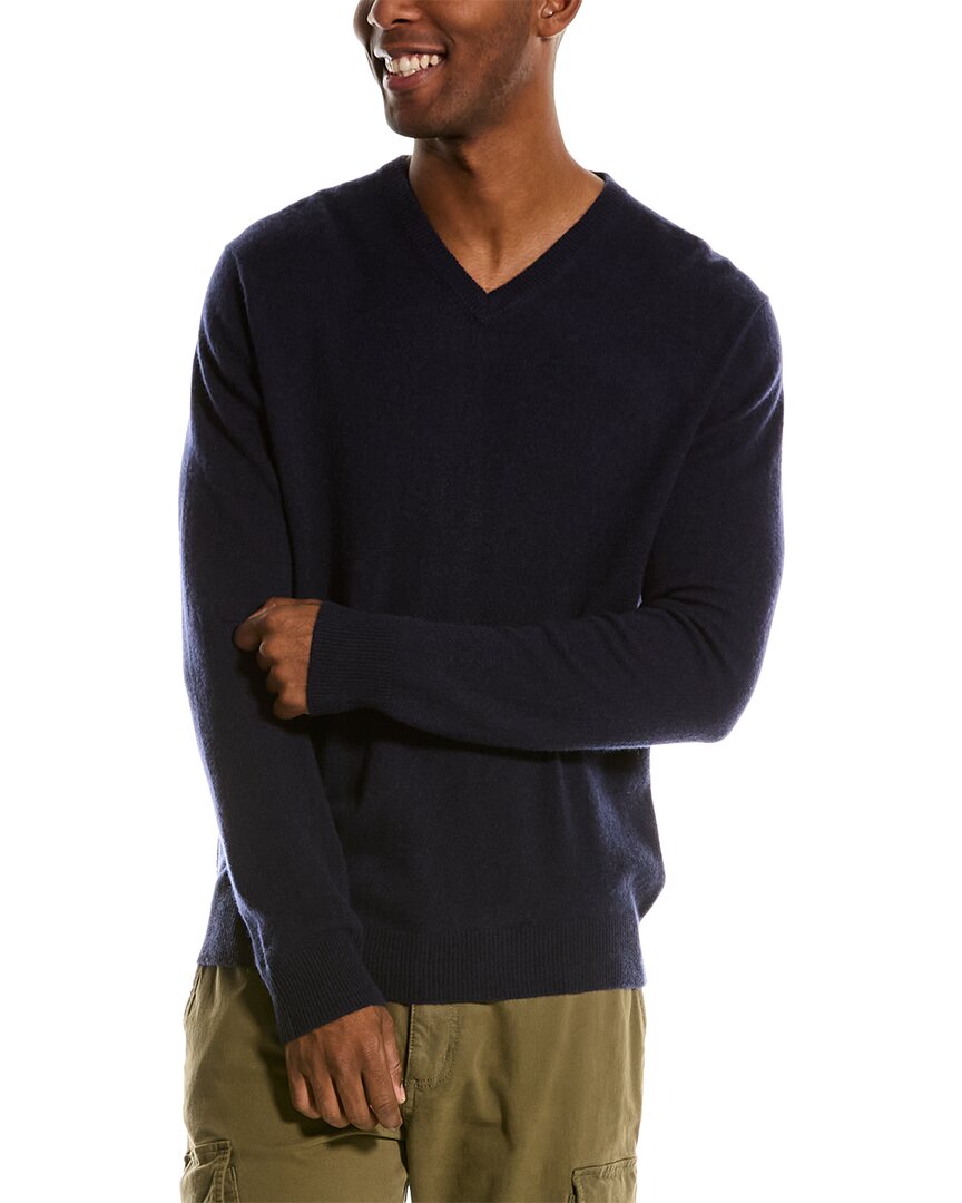 Shop Magaschoni Tipped Cashmere Sweater In Blue