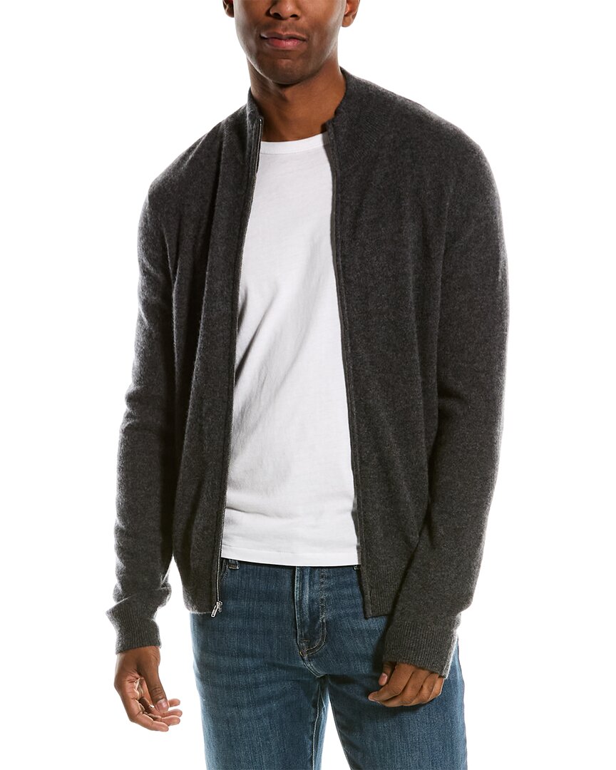 Magaschoni Mock Neck Cashmere Cardigan In Black