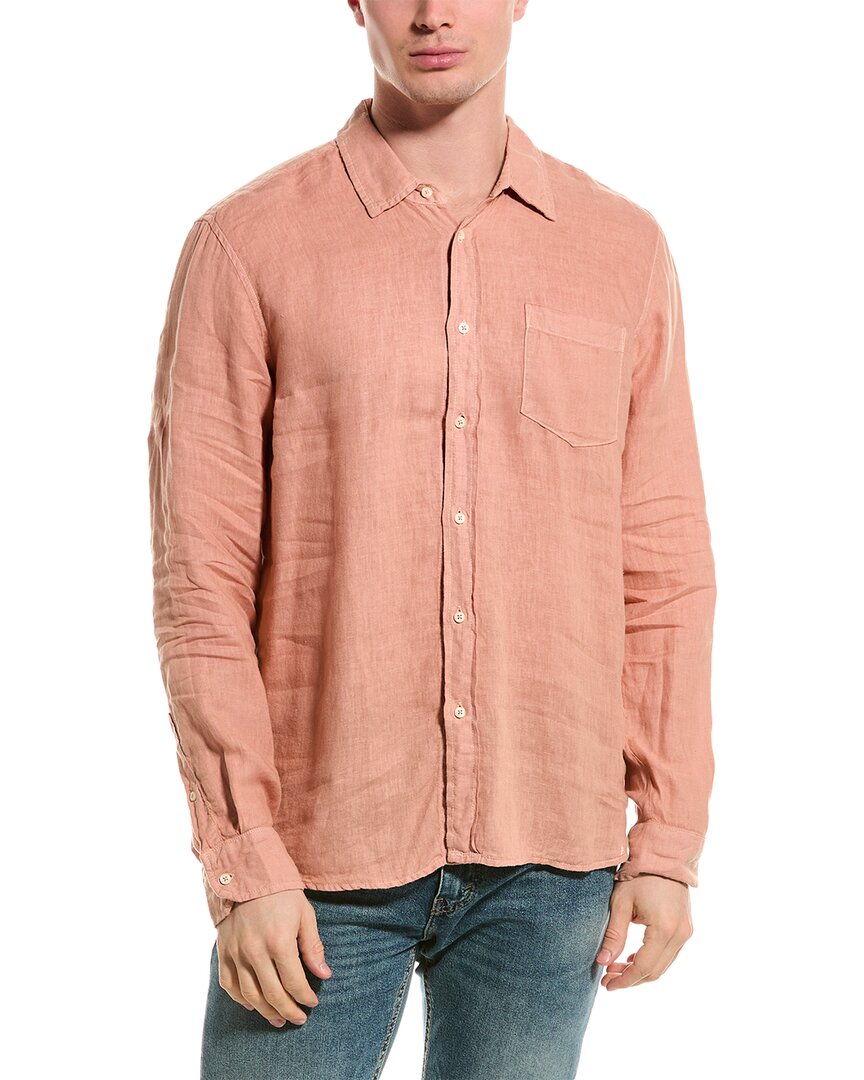 Velvet By Graham & Spencer Linen Shirt In Pink