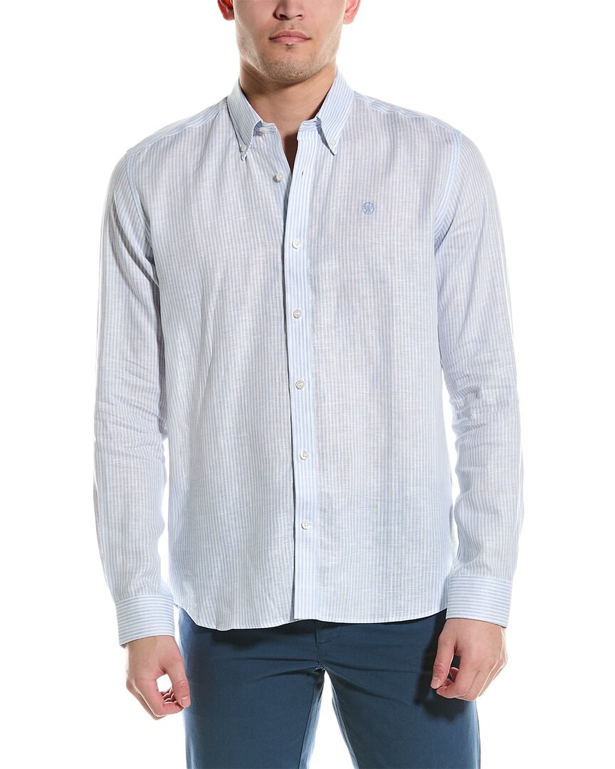 North Sails Linen Shirt In Blue