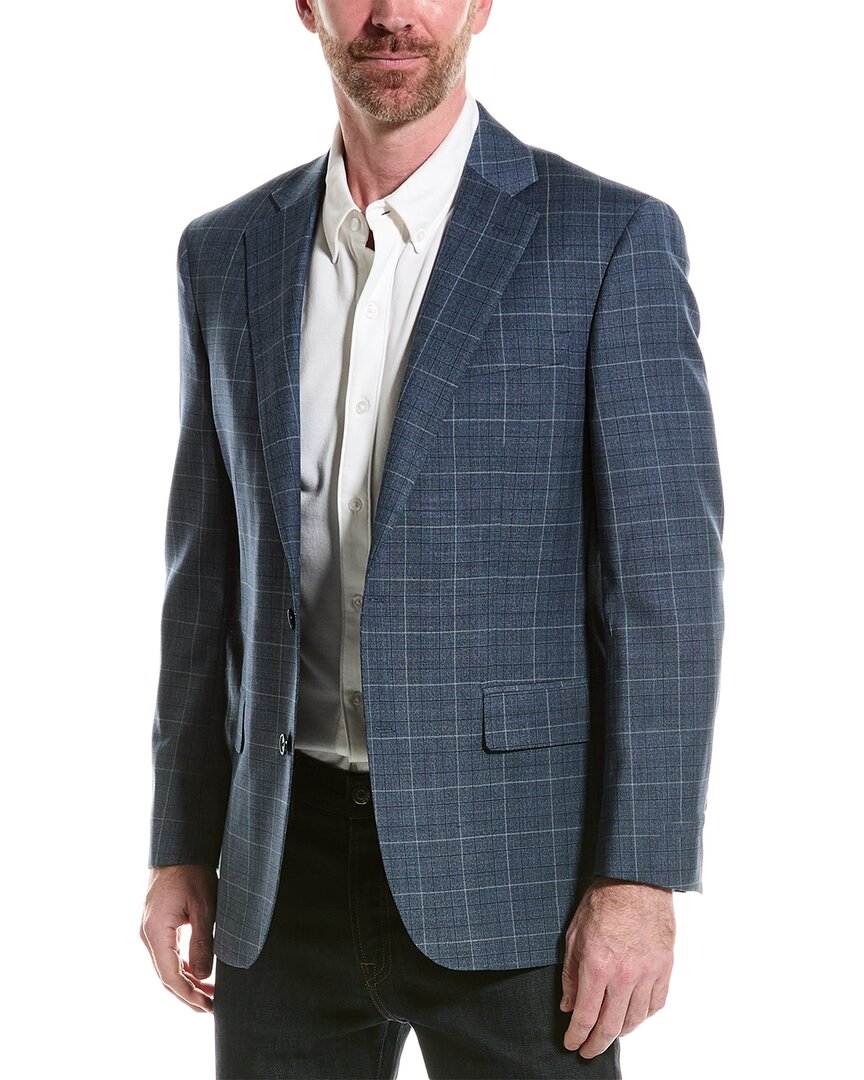 Shop Brooks Brothers Classic Fit Wool-blend Suit Jacket In Blue