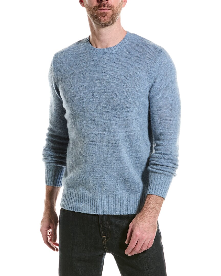Shop Brooks Brothers Classic Wool Sweater In Blue