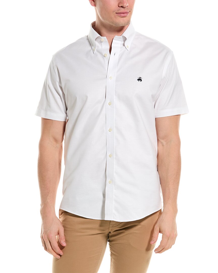 Shop Brooks Brothers Regular Fit Oxford Shirt In White
