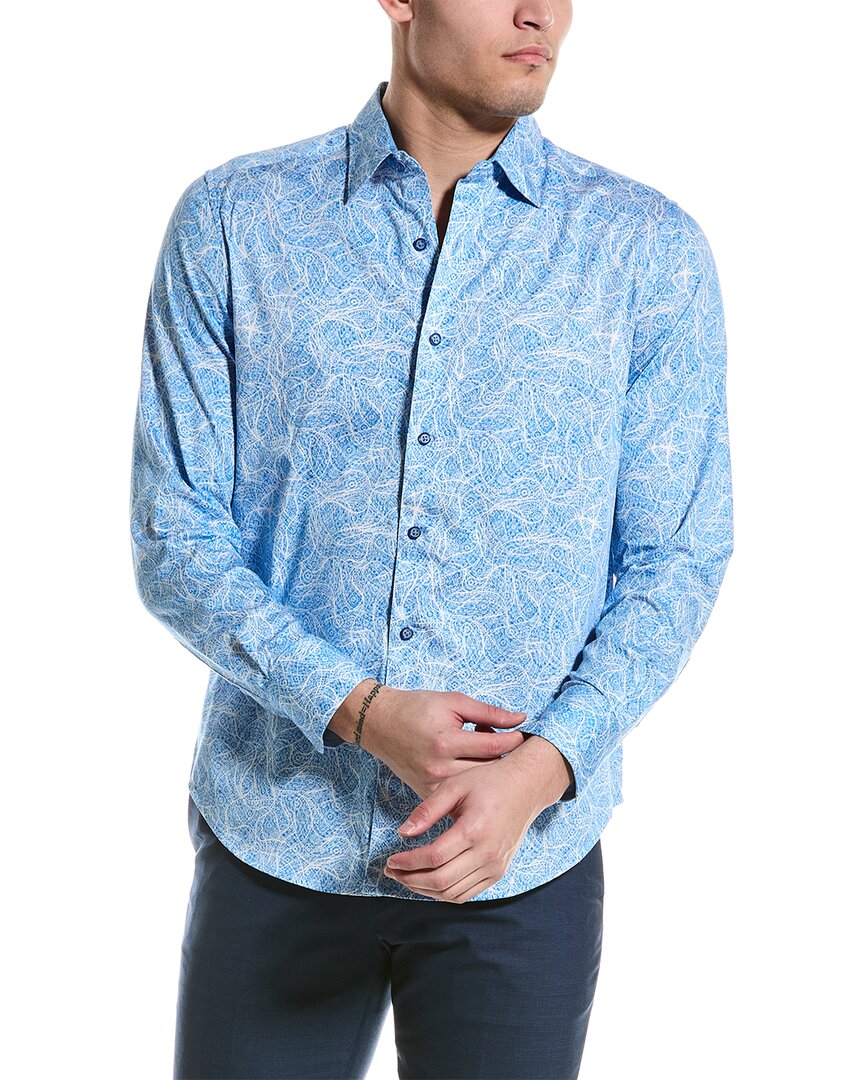 Shop Robert Graham Stelvio Classic Fit Woven Shirt In Blue