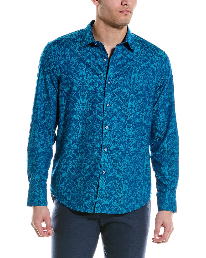 Robert Graham Highland Classic Fit Woven Shirt In Blue