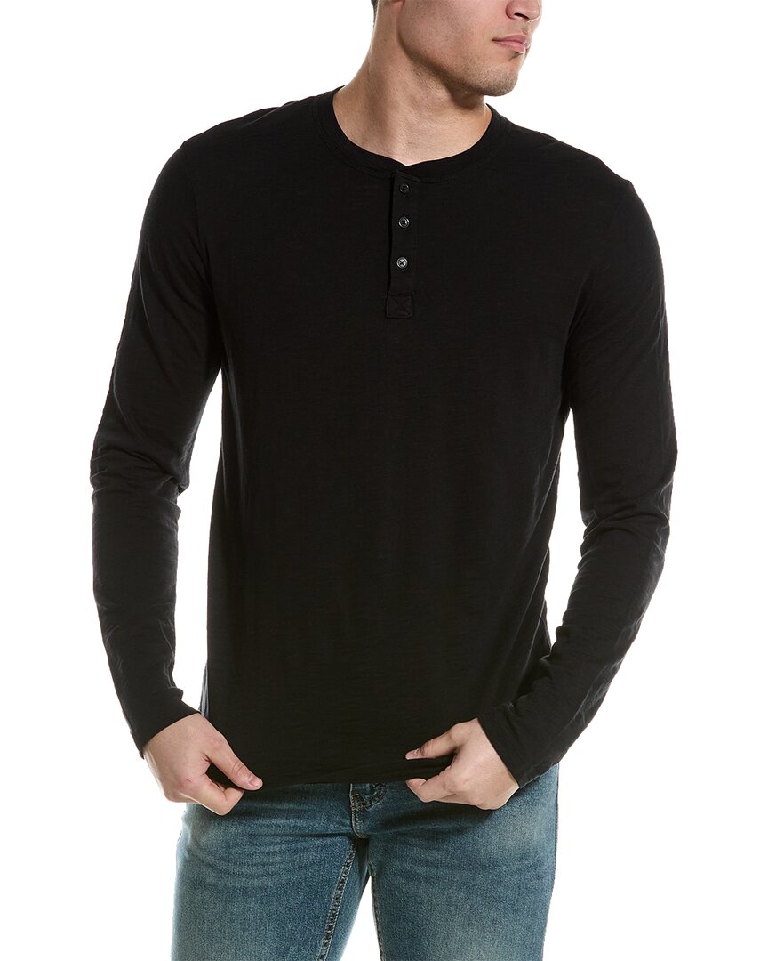 Shop Barefoot Dreams Malibu Collection Henley Shirt In Black