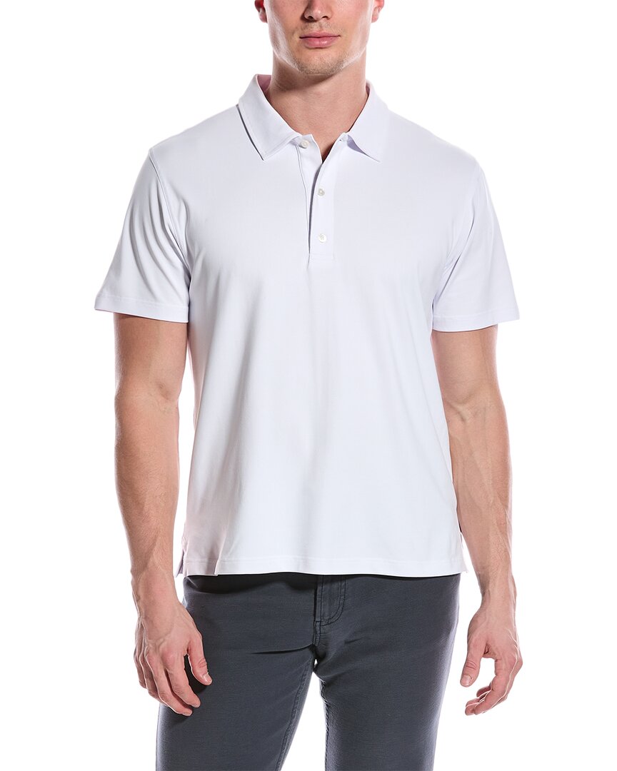 J.mclaughlin Solid Fairhope Polo Shirt In White