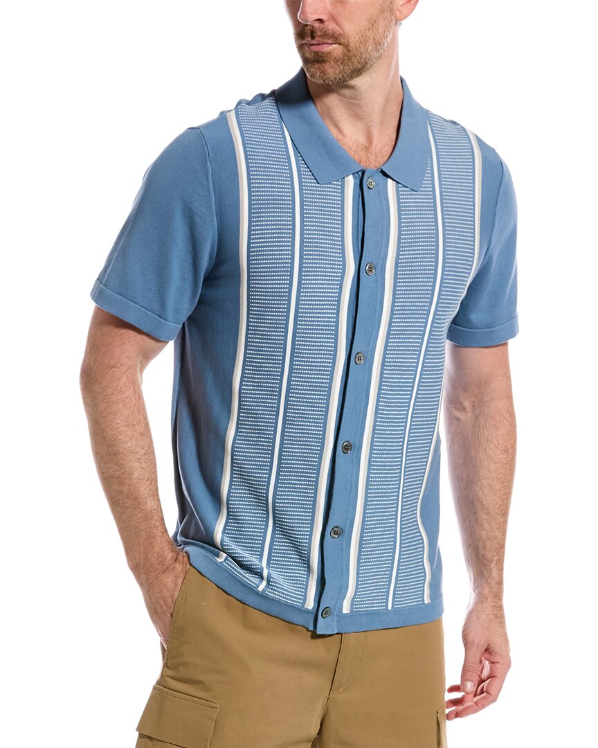 Shop J.mclaughlin Stripe Dugan Sweater In Blue