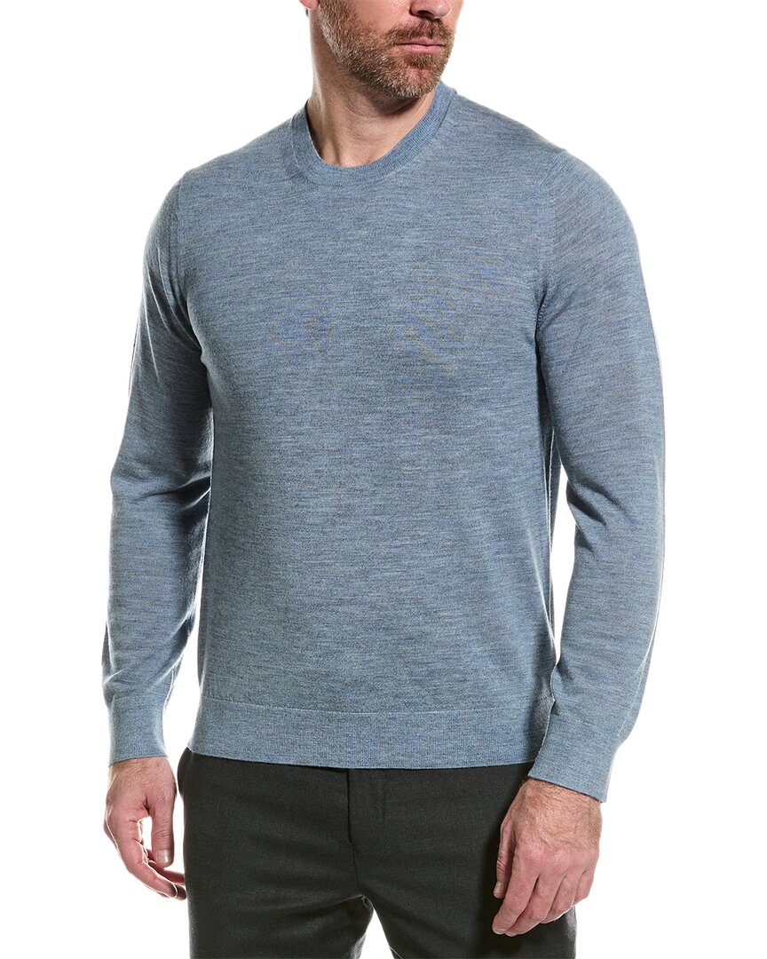 Vince Wool Crewneck Sweater In Blue
