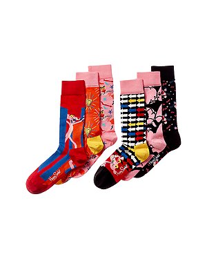 Happy Socks Pink Panther Sock 6pc Gift Box