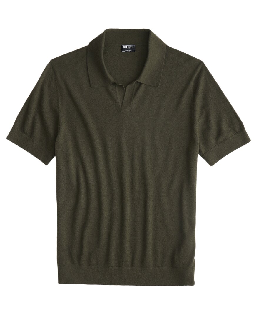 Todd Snyder Cashmere Polo Shirt In Green