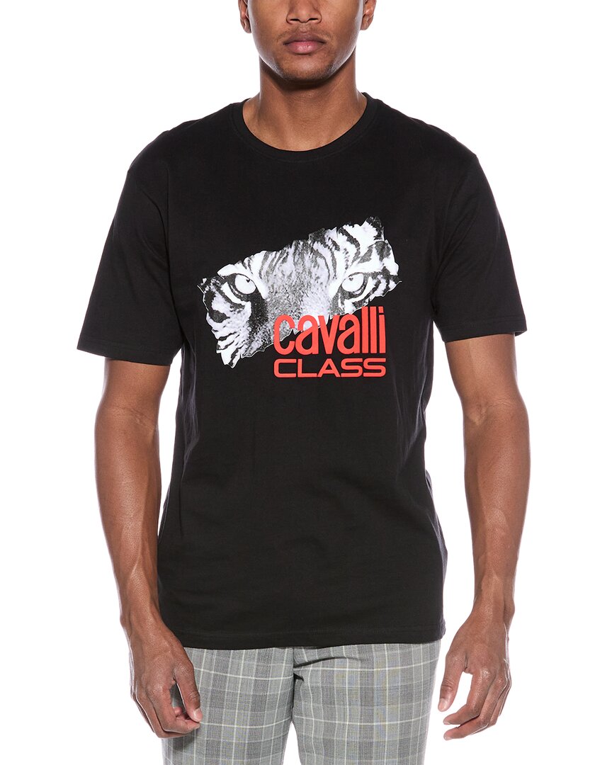 Cavalli Class Graphic T-shirt In Black
