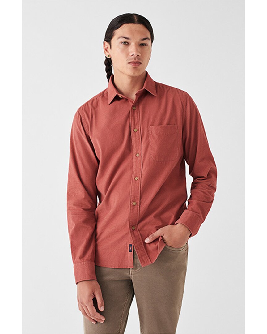 Shop Faherty Stretch Corduroy Shirt In Brown